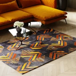 Dywany*KARE Design Dywan Puzzle 240x170 Cm Czarno-brązowy - Skóra Naturalna