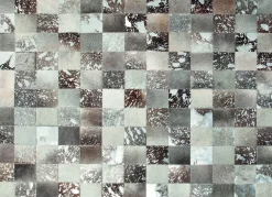 Dywany*KARE Design Dywan Skórzany Do Salonu Szary Prostokątny 120x180 Cm