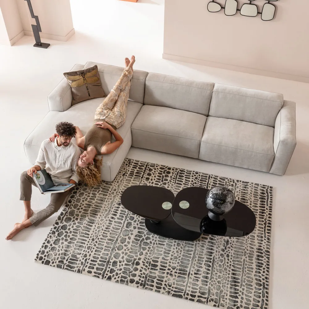 Sofy Modułowe*KARE Design Element Modułowy Z Podłokietnikiem Kremowy Prawy 215 Cm