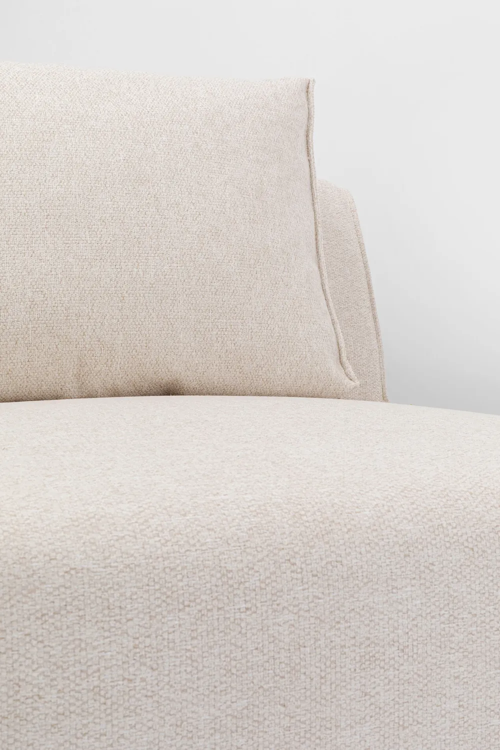 Sofy Modułowe*KARE Design Element środkowy - Moduł Infinity 80x100 Cm Kremowy
