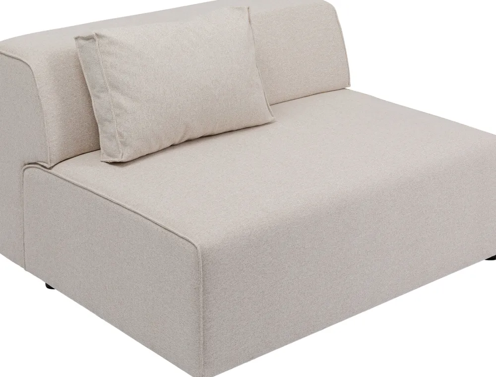 Sofy Modułowe*KARE Design Element środkowy Tapicerowany Kremowy Moduł 120 Cm