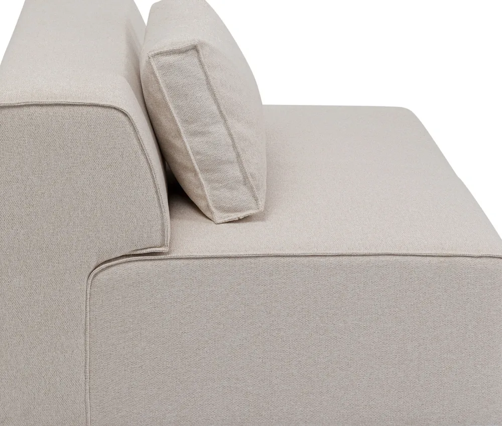 Sofy Modułowe*KARE Design Element środkowy Tapicerowany Kremowy Moduł 120 Cm