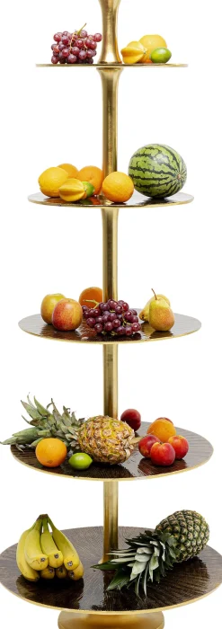 Etażerki*KARE Design Etażerka Wysoka Aluminiowa Złota Ø60x162 Cm