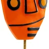 Figurki Dekoracyjne*KARE Design Figurka Dekoracyjna Abstract Face 23x50 Cm Pomarańczowa
