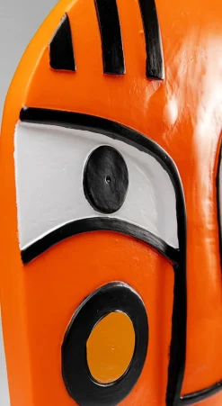 Figurki Dekoracyjne*KARE Design Figurka Dekoracyjna Abstract Face 23x50 Cm Pomarańczowa