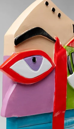 Figurki Dekoracyjne*KARE Design Figurka Dekoracyjna Abstract Face 21x52 Cm Kolorowa
