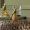 Figurki Dekoracyjne*KARE Design Figurka Dekoracyjna Ananas Parrot 11x14 Cm Zielono-złota