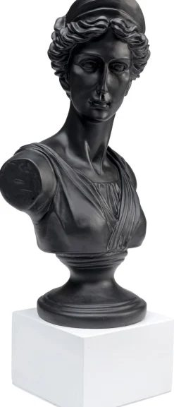 Figurki Dekoracyjne*KARE Design Figurka Dekoracyjna Ancient Beauty 23x50 Cm Czarna - Podstawa Biała