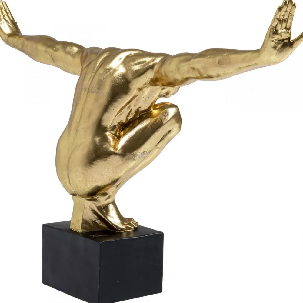 Figurki Dekoracyjne*KARE Design Figurka Dekoracyjna Athlete XL 100x64 Cm Złota