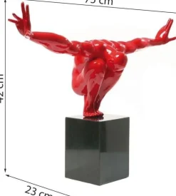 Figurki Dekoracyjne*KARE Design Figurka Dekoracyjna Athlet 75x42 Cm Czerwona