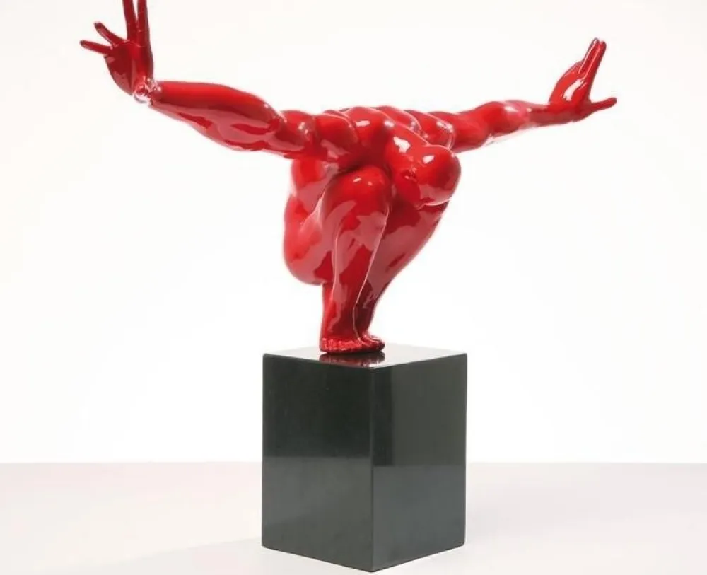 Figurki Dekoracyjne*KARE Design Figurka Dekoracyjna Athlet 75x42 Cm Czerwona