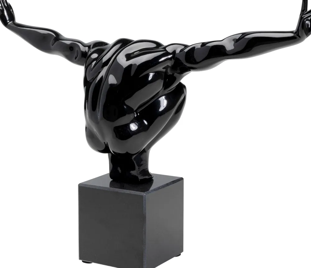 Figurki Dekoracyjne*KARE Design Figurka Dekoracyjna Athlet 75x42 Cm Czarna