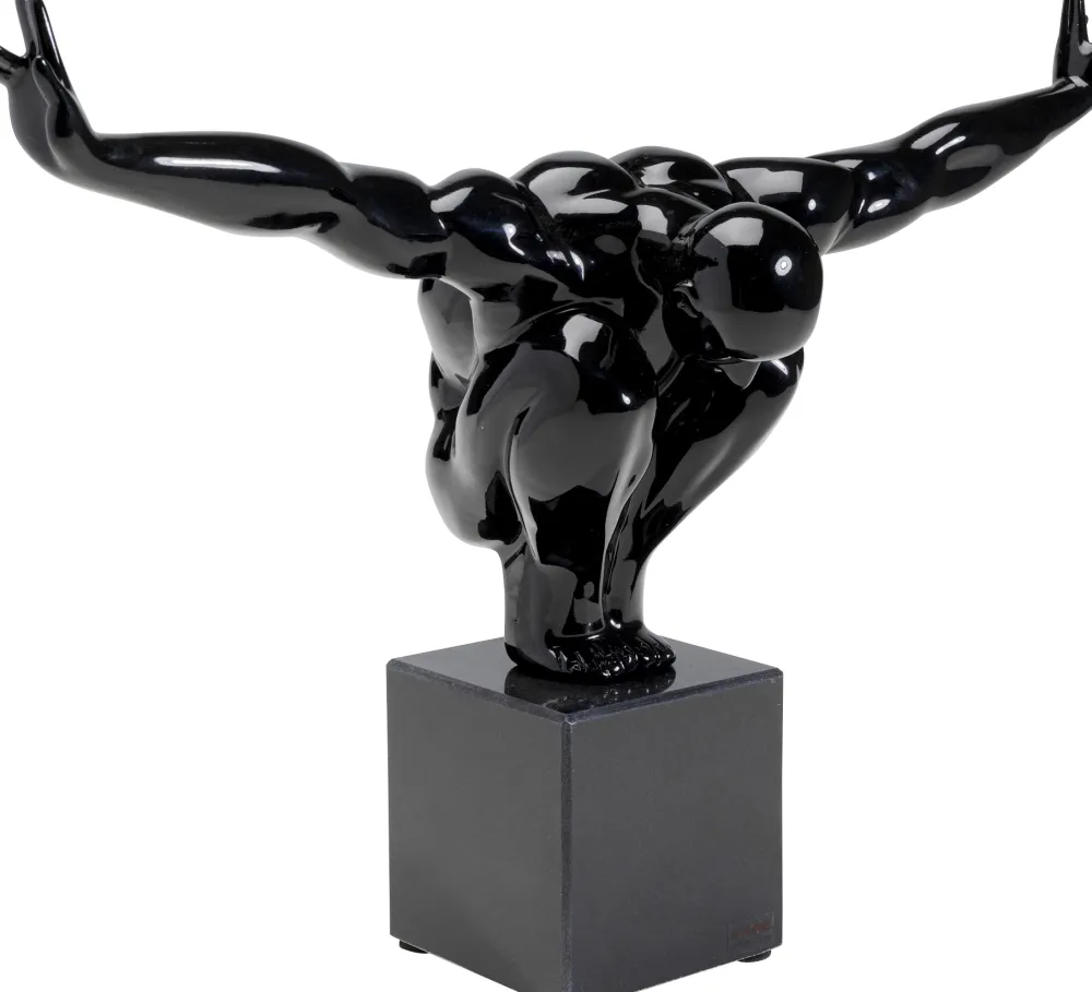 Figurki Dekoracyjne*KARE Design Figurka Dekoracyjna Athlet 43x29 Cm Czarna