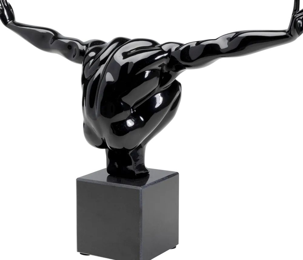 Figurki Dekoracyjne*KARE Design Figurka Dekoracyjna Athlet 43x29 Cm Czarna