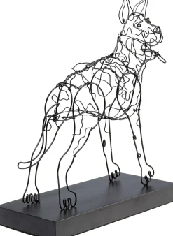 Figurki Dekoracyjne*KARE Design Figurka Dekoracyjna Attack Dog 31x36 Cm Czarna