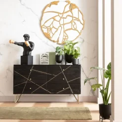 Figurki Dekoracyjne*KARE Design Figurka Dekoracyjna Balboa 50x68 Cm Czarno-złota
