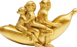 Figurki Dekoracyjne*KARE Design Figurka Dekoracyjna Banana Ride 20x12 Cm Złota