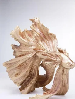 Figurki Dekoracyjne*KARE Design Figurka Dekoracyjna Betta Fish 63x57 Cm Złota