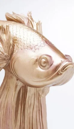 Figurki Dekoracyjne*KARE Design Figurka Dekoracyjna Betta Fish 63x57 Cm Złota