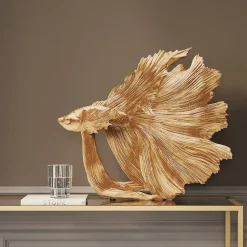 Figurki Dekoracyjne*KARE Design Figurka Dekoracyjna Betta 34x37 Cm Złota