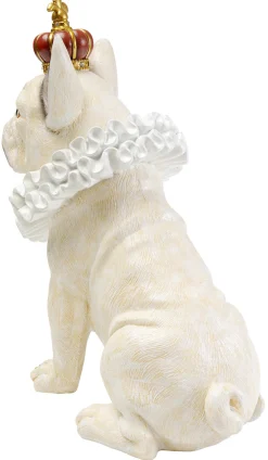 Figurki Dekoracyjne*KARE Design Figurka Dekoracyjna Biała Pies Król 26x33 Cm