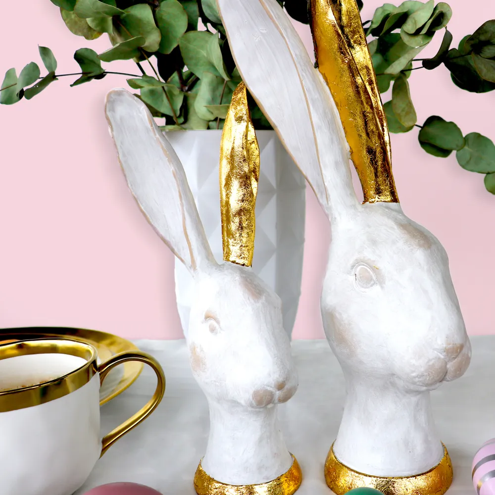 Figurki Dekoracyjne*KARE Design Figurka Dekoracyjna Bunny Gold 12x30 Cm