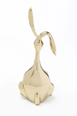 Figurki Dekoracyjne*KARE Design Figurka Dekoracyjna Bunny 26x52 Cm Złota