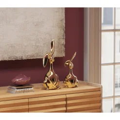 Figurki Dekoracyjne*KARE Design Figurka Dekoracyjna Bunny 26x52 Cm Złota