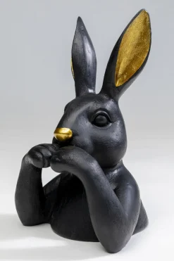 Figurki Dekoracyjne*KARE Design Figurka Dekoracyjna Czarno-złota Królik 14x23 Cm