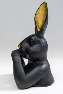 Figurki Dekoracyjne*KARE Design Figurka Dekoracyjna Czarno-złota Królik 14x23 Cm