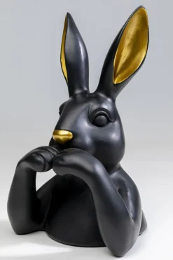 Figurki Dekoracyjne*KARE Design Figurka Dekoracyjna Czarno-złota Królik 19x31 Cm