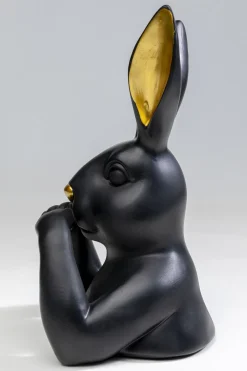 Figurki Dekoracyjne*KARE Design Figurka Dekoracyjna Czarno-złota Królik 19x31 Cm