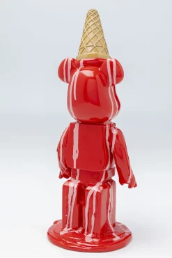 Figurki Dekoracyjne*KARE Design Figurka Dekoracyjna Czerwona Miś I Lód 16x40 Cm