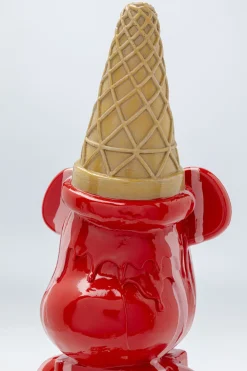 Figurki Dekoracyjne*KARE Design Figurka Dekoracyjna Czerwona Miś I Lód 16x40 Cm
