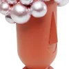 Figurki Dekoracyjne*KARE Design Figurka Dekoracyjna Czerwona Motyw Twarzy 15x24 Cm