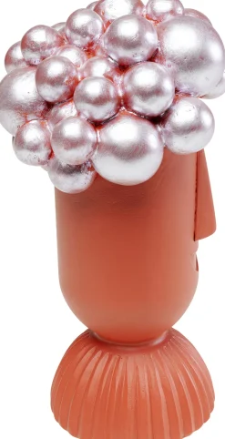 Figurki Dekoracyjne*KARE Design Figurka Dekoracyjna Czerwona Motyw Twarzy 15x24 Cm