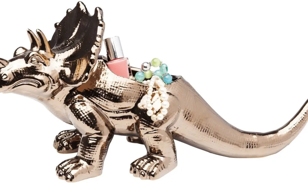 Figurki Dekoracyjne*KARE Design Figurka Dekoracyjna Dino 42x20 Cm Złota