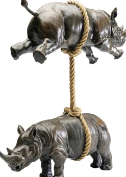 Figurki Dekoracyjne*KARE Design Figurka Dekoracyjna Do Salonu Nosorożce 46x47 Cm