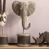 Figurki Dekoracyjne*KARE Design Figurka Dekoracyjna Elephant Head Pearls 28x49 Cm Kolorowa