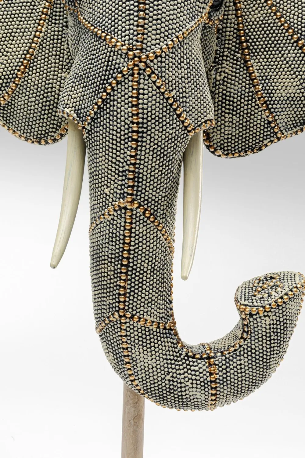 Figurki Dekoracyjne*KARE Design Figurka Dekoracyjna Elephant Head Pearls 28x49 Cm Kolorowa