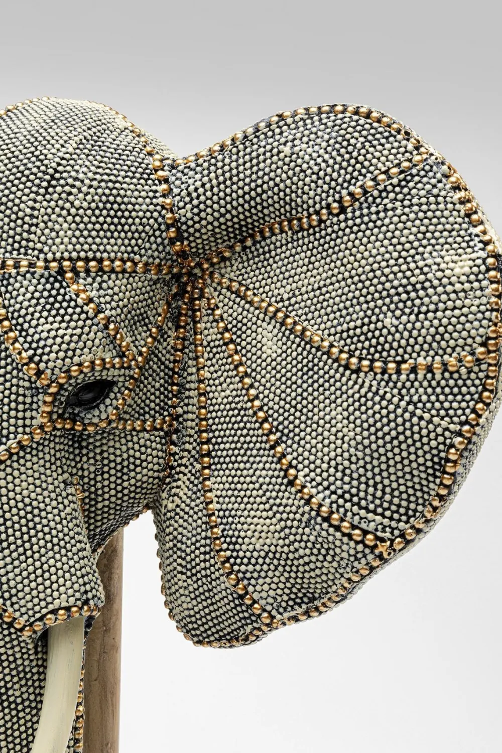 Figurki Dekoracyjne*KARE Design Figurka Dekoracyjna Elephant Head Pearls 28x49 Cm Kolorowa