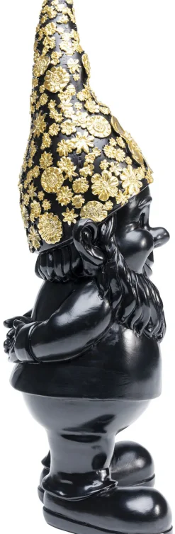 Figurki Dekoracyjne*KARE Design Figurka Dekoracyjna Gnome Standing 10x30 Cm Czarno-złota