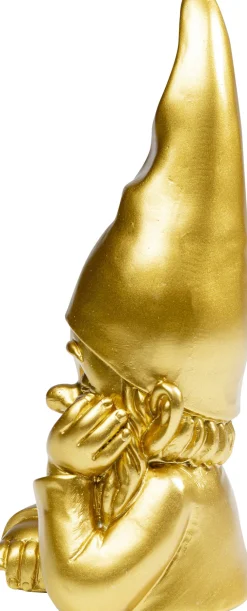 Figurki Dekoracyjne*KARE Design Figurka Dekoracyjna Krasnal Złoty 10x21 Cm