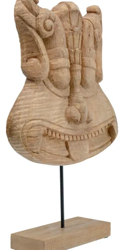 Figurki Dekoracyjne*KARE Design Figurka Dekoracyjna Mask African 36x56 Cm Naturalna