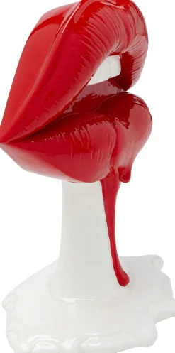 Figurki Dekoracyjne*KARE Design Figurka Dekoracyjna Nowoczesna Usta Czerwono-biała 21x26 Cm