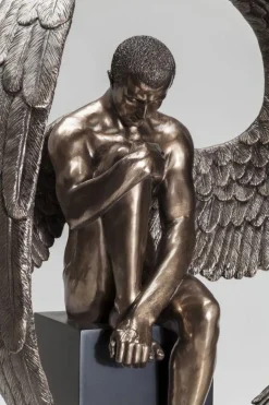 Figurki Dekoracyjne*KARE Design Figurka Dekoracyjna Nude Sad Angel 48x63 Cm Brązowa