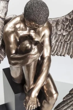 Figurki Dekoracyjne*KARE Design Figurka Dekoracyjna Nude Sad Angel 48x63 Cm Brązowa