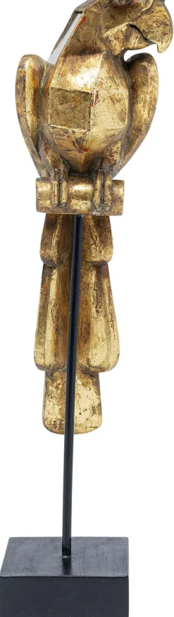Figurki Dekoracyjne*KARE Design Figurka Dekoracyjna Parrot 53 Cm Złota Postarzana - Lustrzana