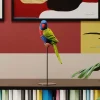 Figurki Dekoracyjne*KARE Design Figurka Dekoracyjna Parrot Green 15x36 Cm Kolorowa