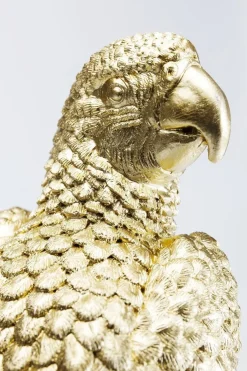 Figurki Dekoracyjne*KARE Design Figurka Dekoracyjna Parrot Ø26x40 Cm Czarno-złota